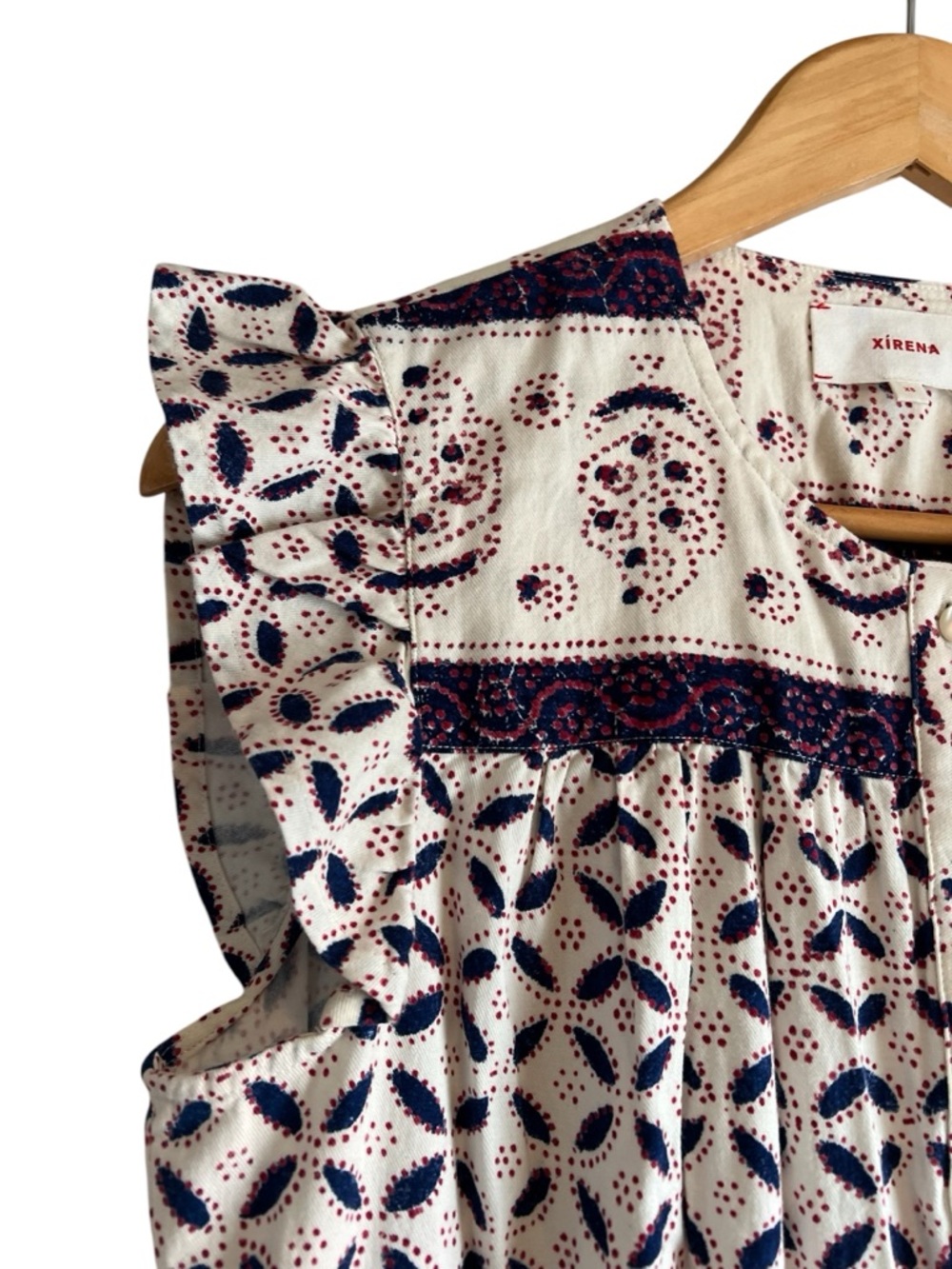 XiRENA Liam Sand Castle jumpsuit with ruffles & drawstring XS like new condition - Picture 9 of 15